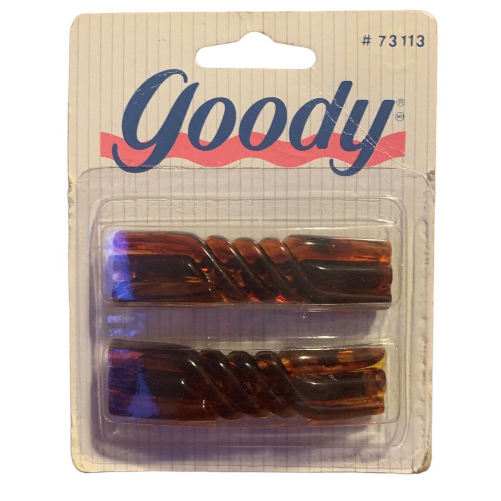 Goody Vintage Barrettes 1996 Brown Tortoise Clips